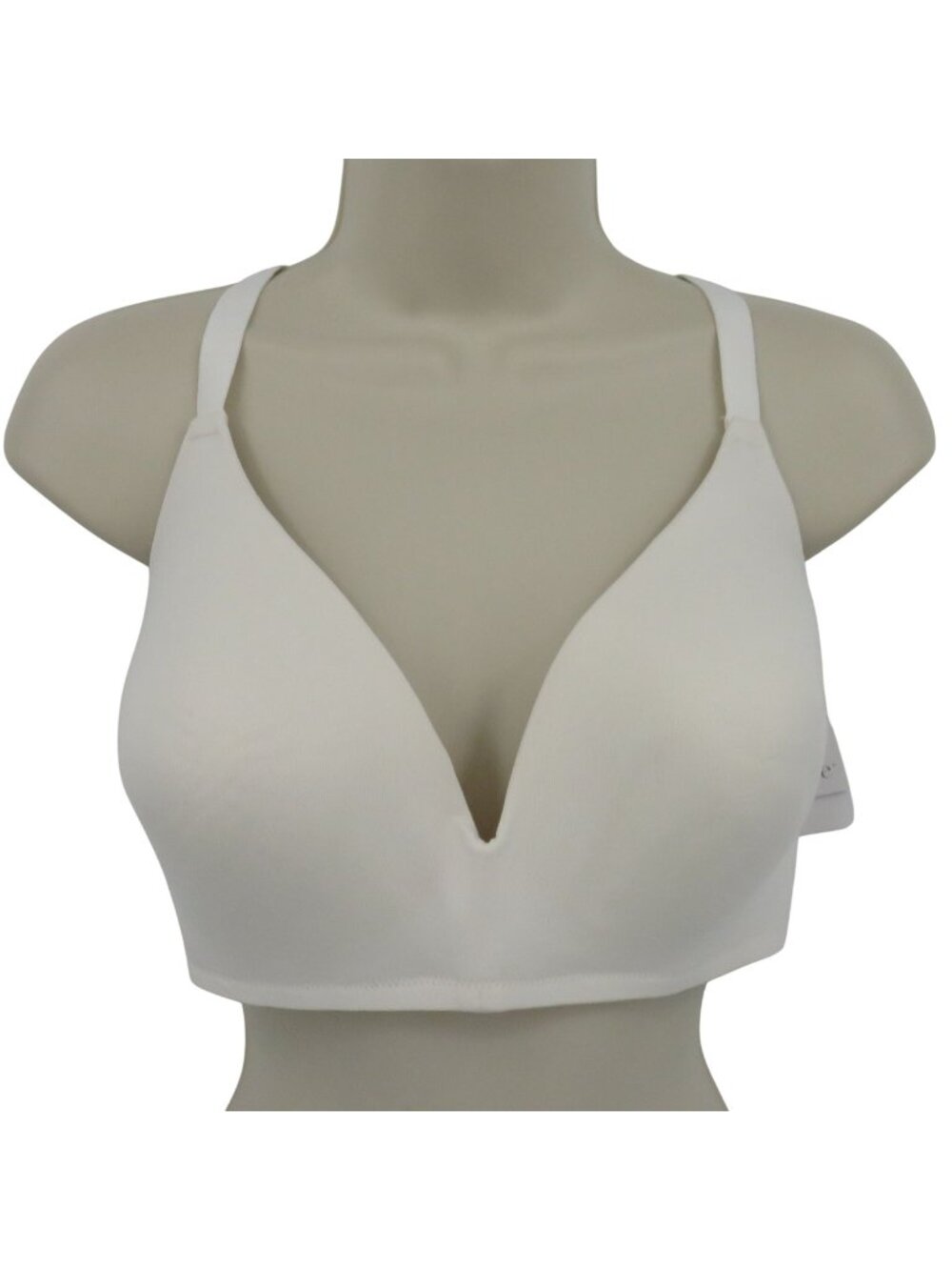 Tranquil & True Womens Plus Size 3X Bra Wire Free Lightly Lined Solid White NEW